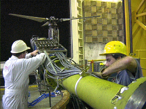 TIlt Rotor Aeroaccoustic Model DNW photo archive: Cable Installation