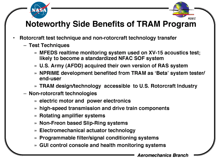 Noteworthy Side Benefits of TRAM Program 