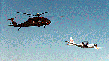 Photo of UH-60A and Y0-3A